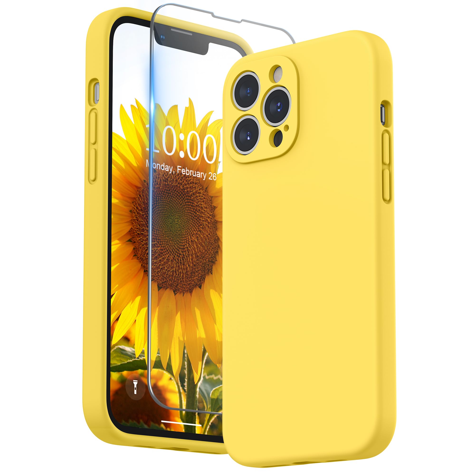 Amazon.co.jp: SURPHY iPhone13 Pro Maxケース シリコン, フィルム付き