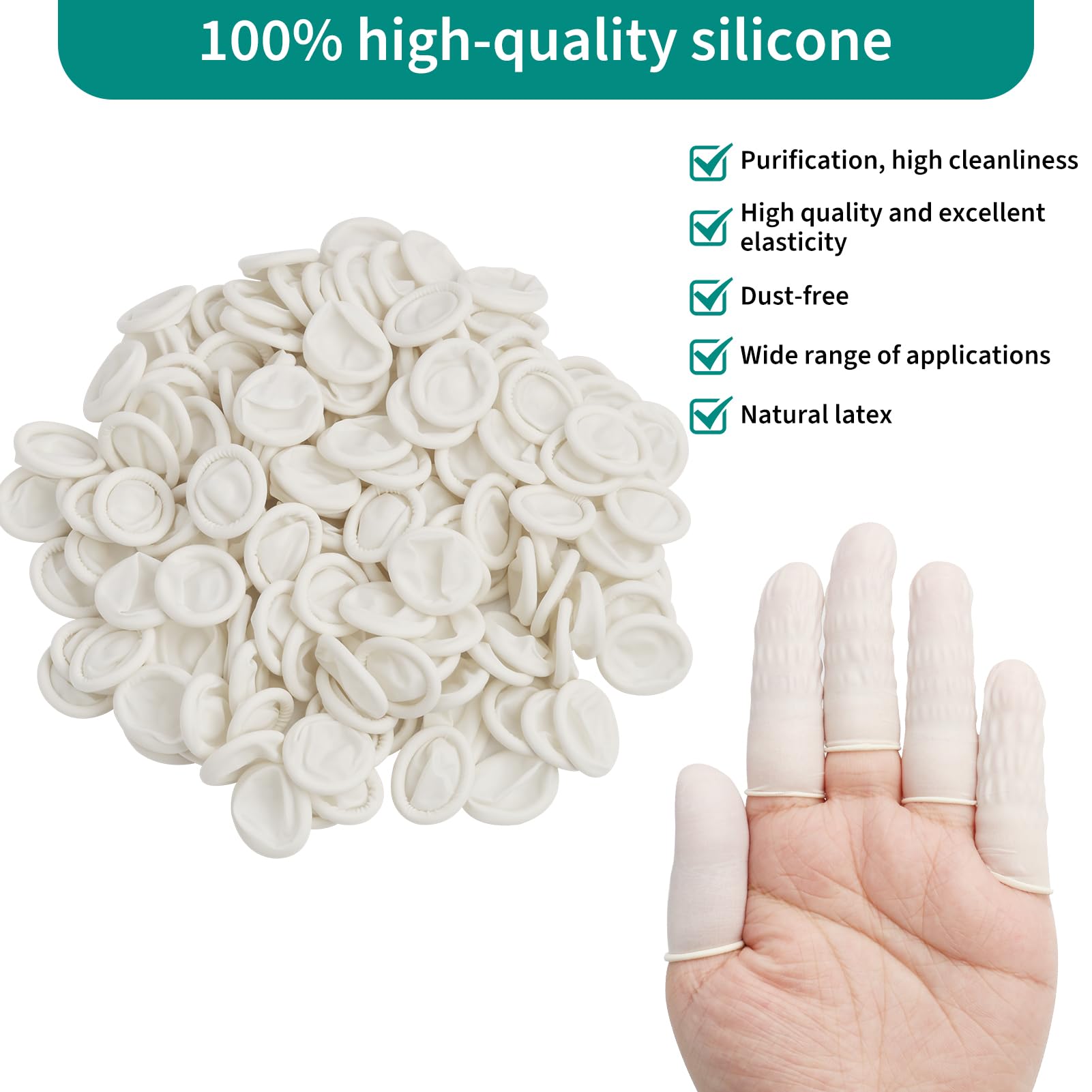 Cubiertas De Látex, 150pcs Dedales de Látex Protegetor Protegen de la Estática Manga dedo, Protegetor Dedo látex, para Aplicación Tópica, Arte del Clavo, Reparación Electrónica, Arte Del Clavo