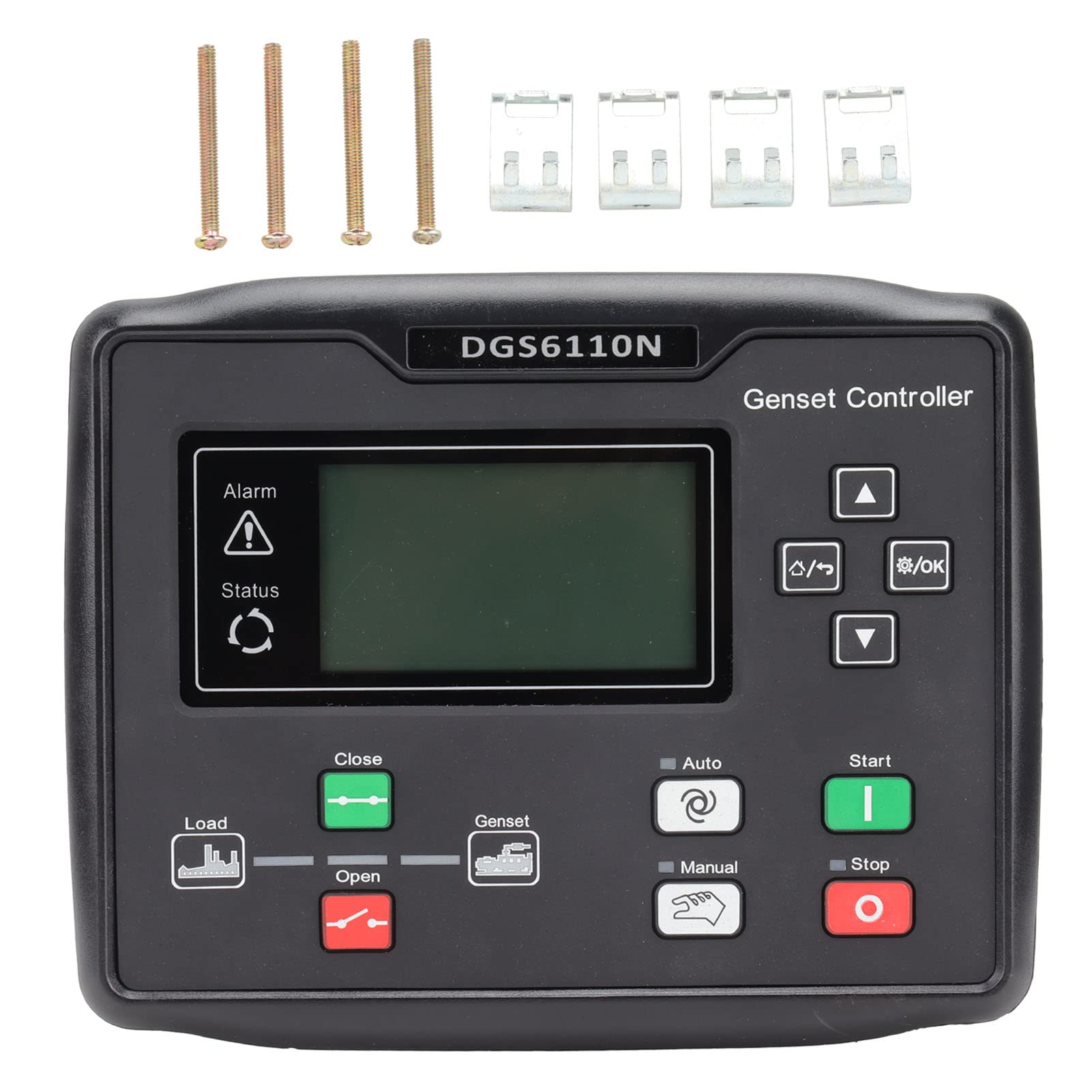 Panel de Control del Generador ABS Controlador de Grupo Electrógeno Automático 15 a 360 V Pantalla LED Control Remoto Protección Múltiple para Técnicos de Monitoreo de Generador