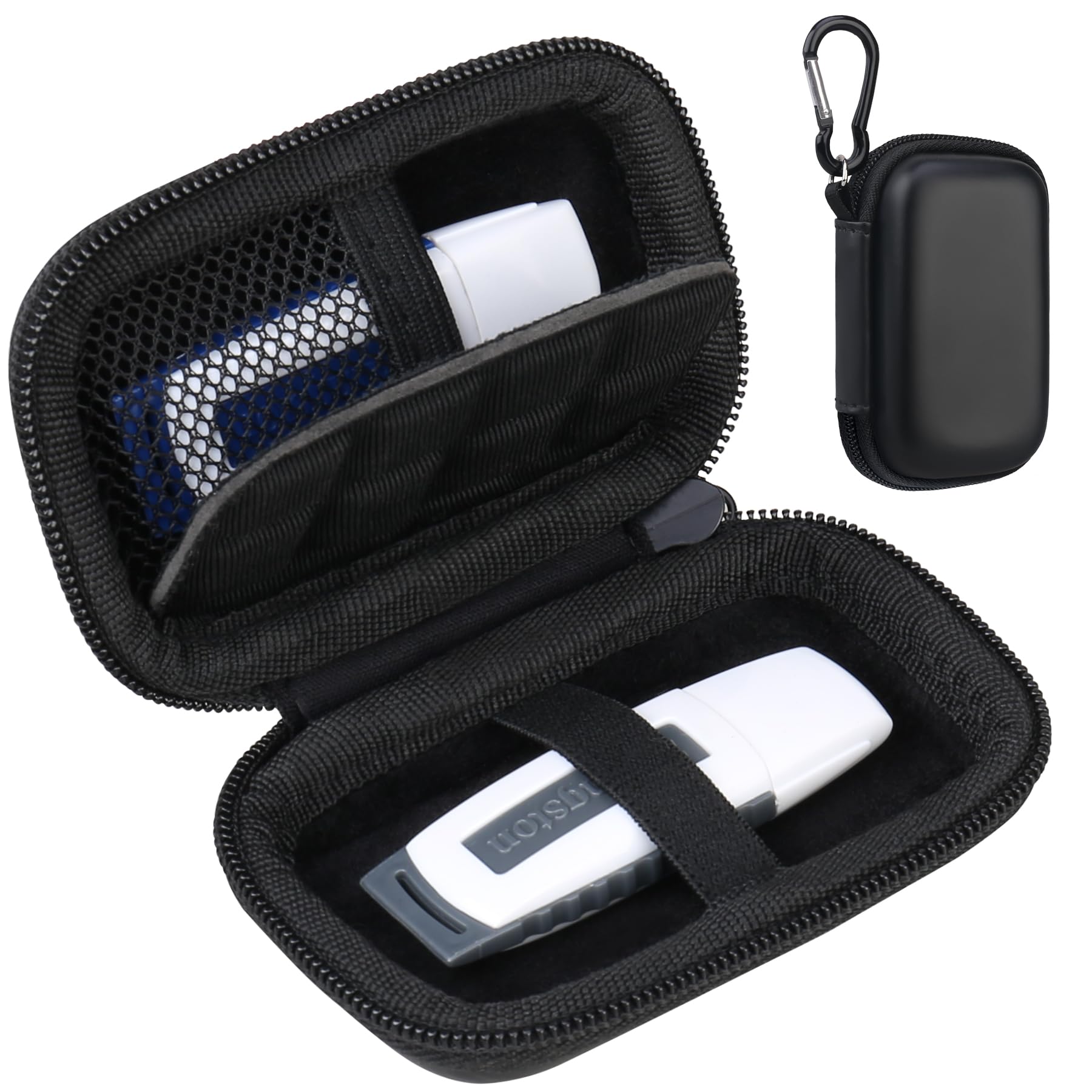 Lacdo Custodia per Unità Flash USB, Custodia USB, Custodia con Supporto USB, Chiavetta USB Caes per San Disk/Samsung USB Flash Drive Case, Jump Drive Borse per Electronic Accessories Organizer, Nero