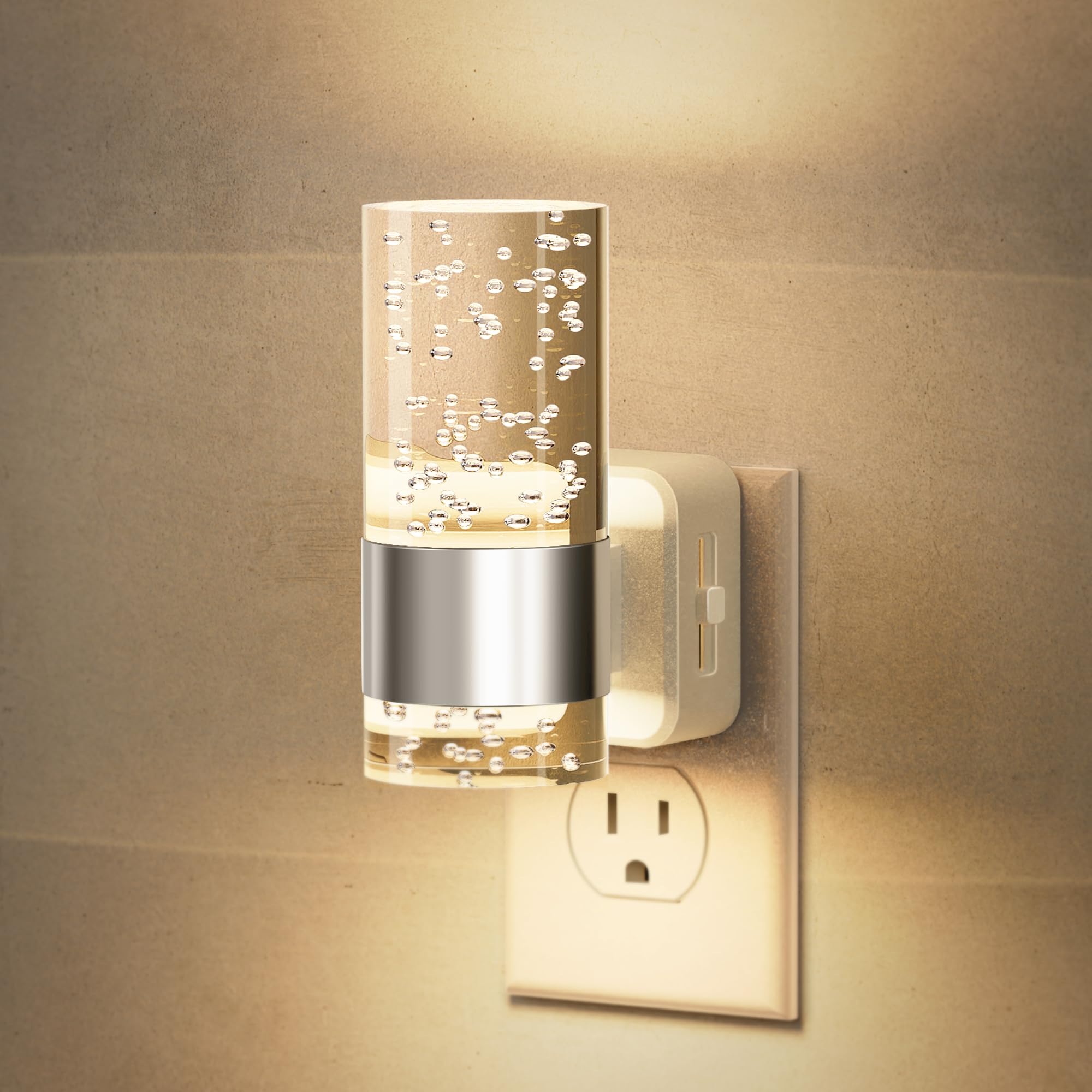 JandCase Night Light, Night Lights Plug into Wall, 3000K Warm White LED | Automatic Night Light Plug in with Light Sensor for Bathroom Hallway Room Decor