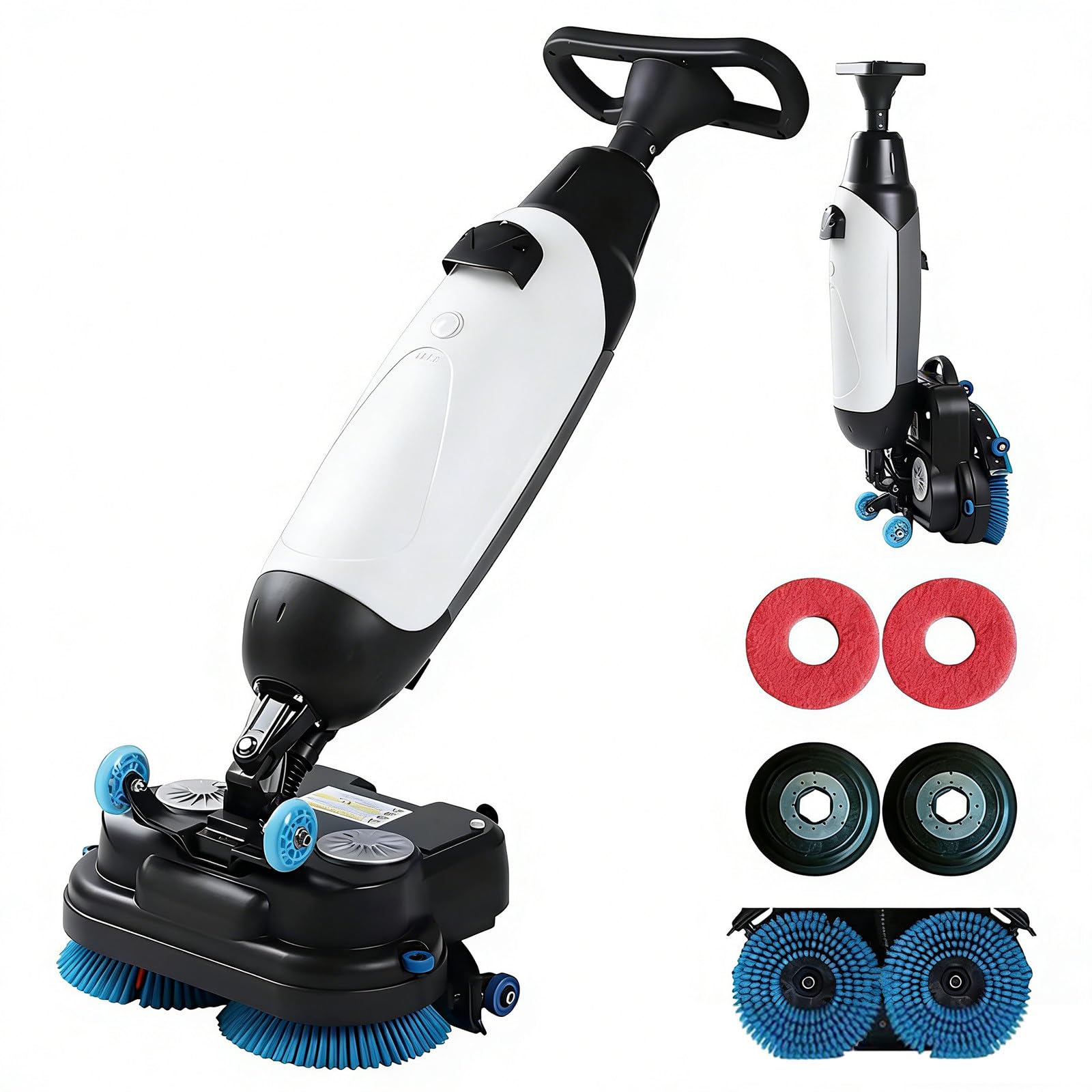 Fregadora de Suelos Comercial autopropulsada, con Doble Cepillo para baldosas y Superficies duras.