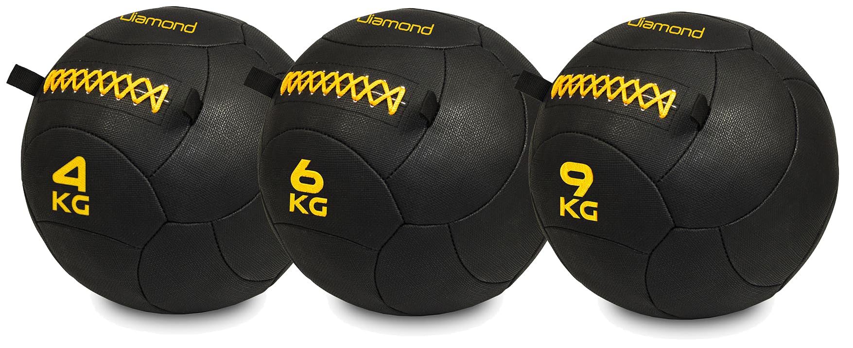 G5 HT SPORT Wall Ball DIAMOND per Crosstraining [4, 6, 9 kg] Palla Professionale in Pelle con Cucitura Rinforzata | Palla Medica, Palla Fitness per Workout Intensivi e Competizioni
