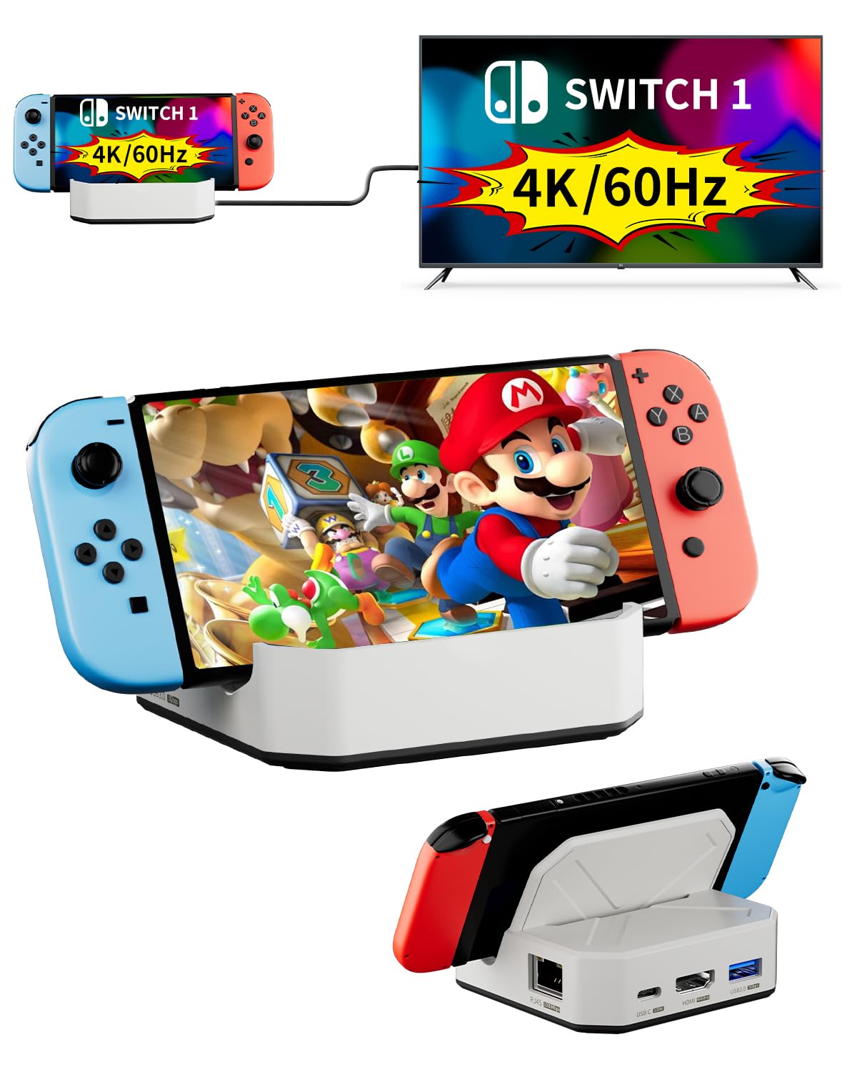 Amazon.com: Portable Switch 1 TV Dock Docking Station for Nintendo