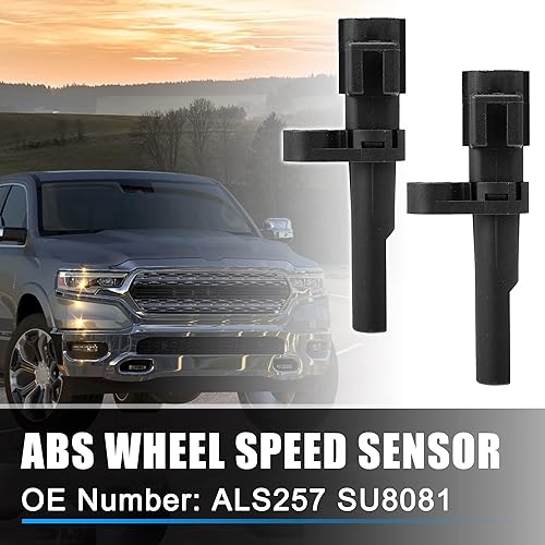 Miniatura 2 de X AUTOHAUX 2 piezas ABS Sensor de velocidad de rueda sensor de freno trasero izquierdo o derecho ubicación para Ram 1500 2011-2012 para Dodge para