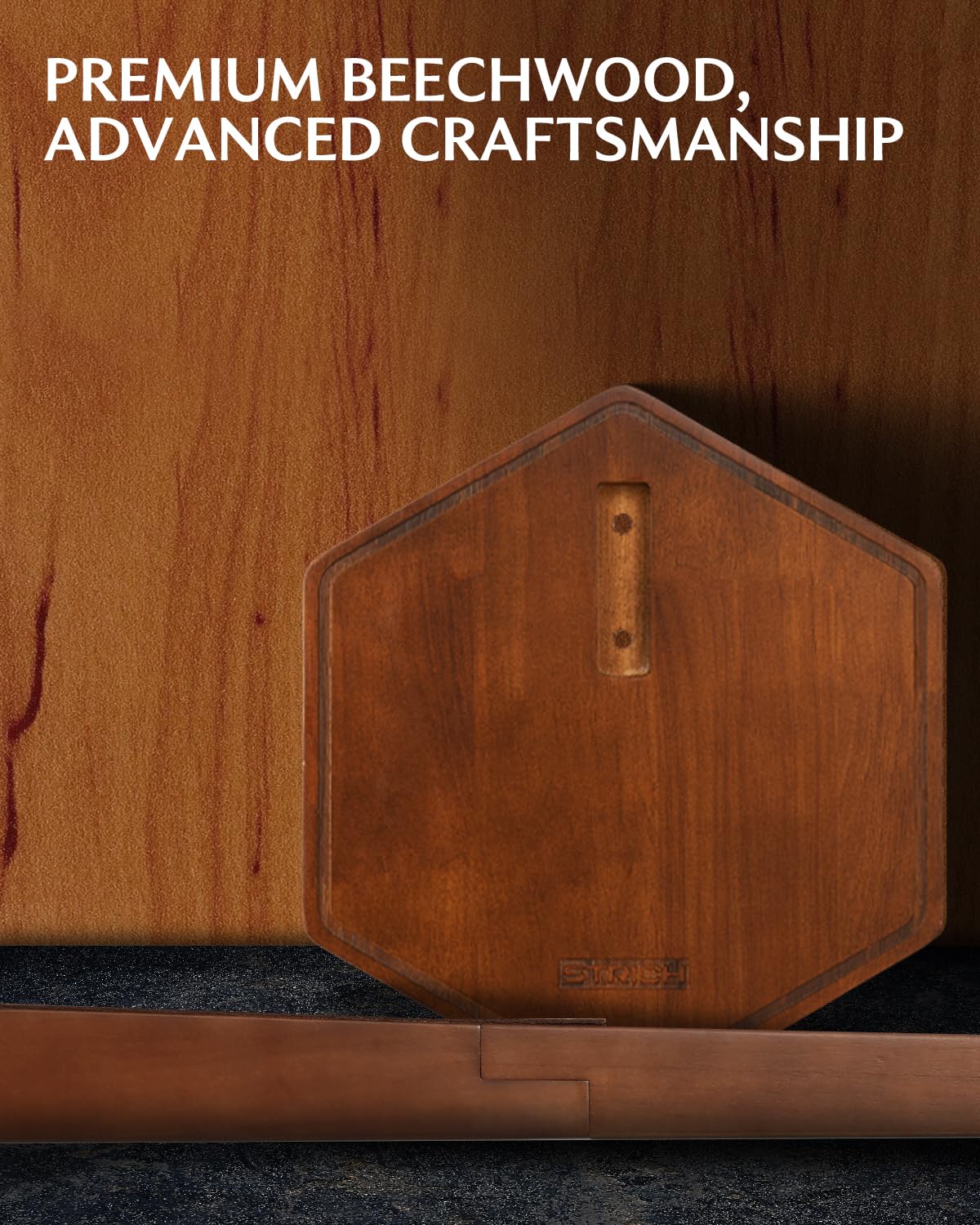 STRICH Holz-Cello-Ständer mit Bogenhalter, strapazierfähiger Standfuß, Cello-Holzständer für 1/2, 1/4, 3/4, 4/4,1/8, 7/8 Standardgröße, für Zuhause und Studio