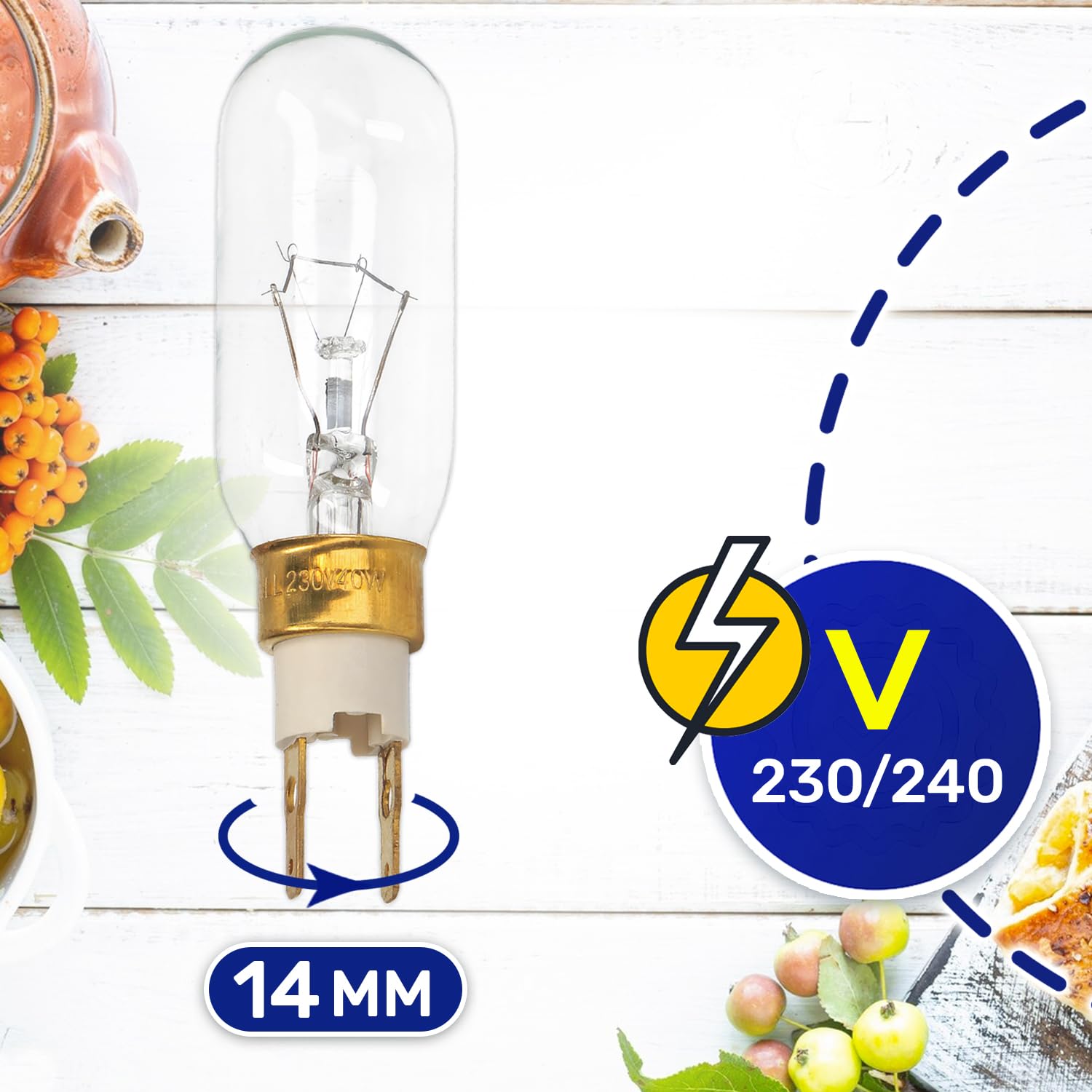 MONTERAL Bombilla para Frigorifico LFR133 230/240V 40W con Código Original 484000000986 para Whirlpool — view 3