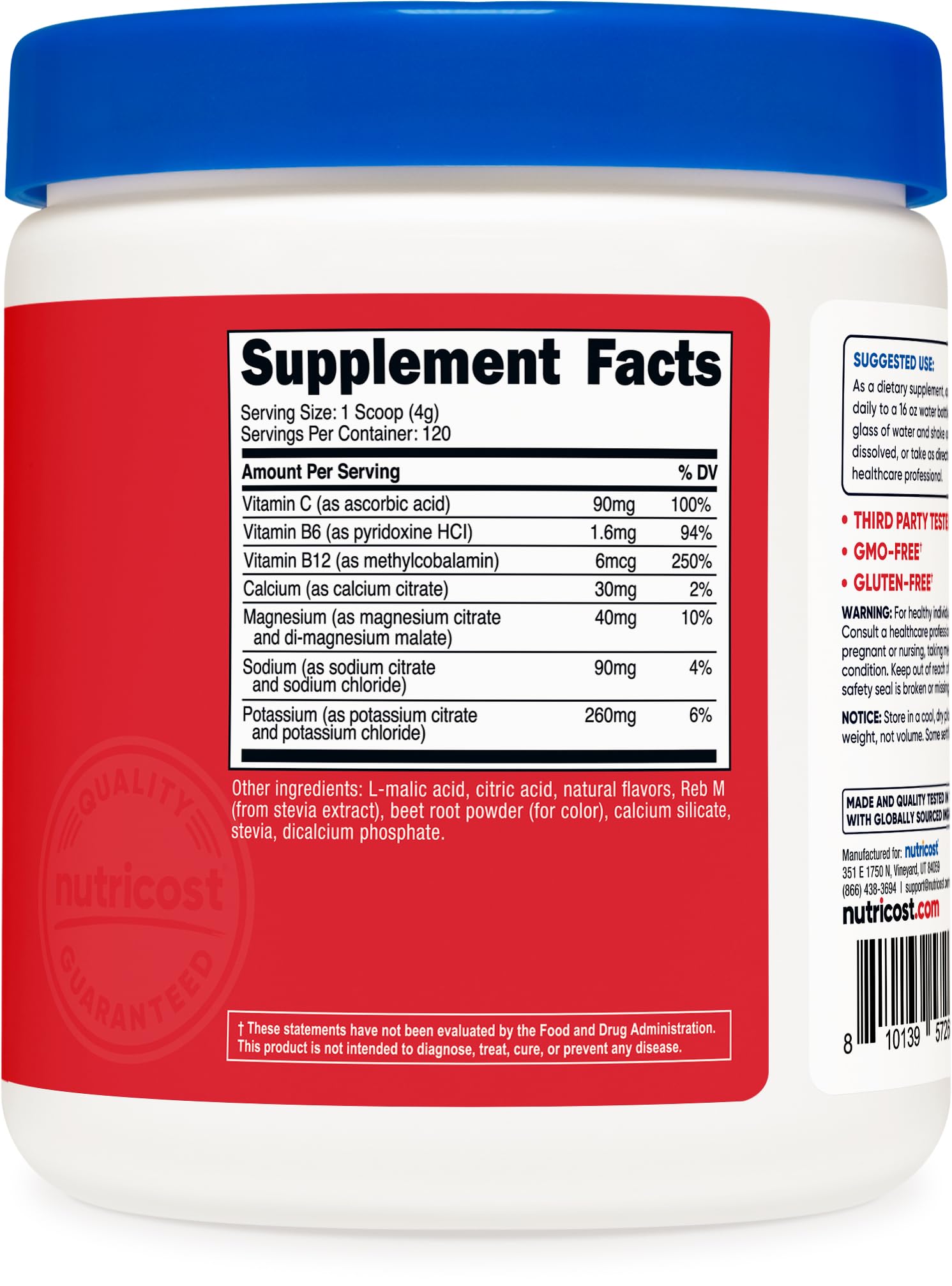 Nutricost Electrolyte Complex Powder (120 Servings, Fruit Punch) — Amazon image 5