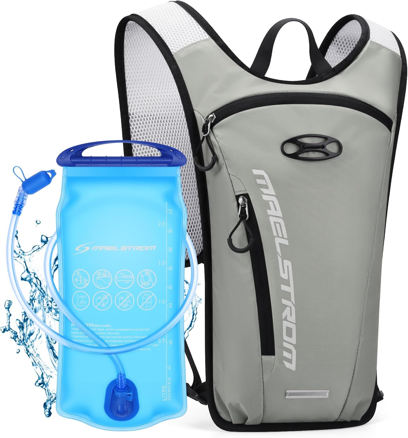 Maelstrom Hydration Vest & Hiking Backpack with 2L Bladder for All