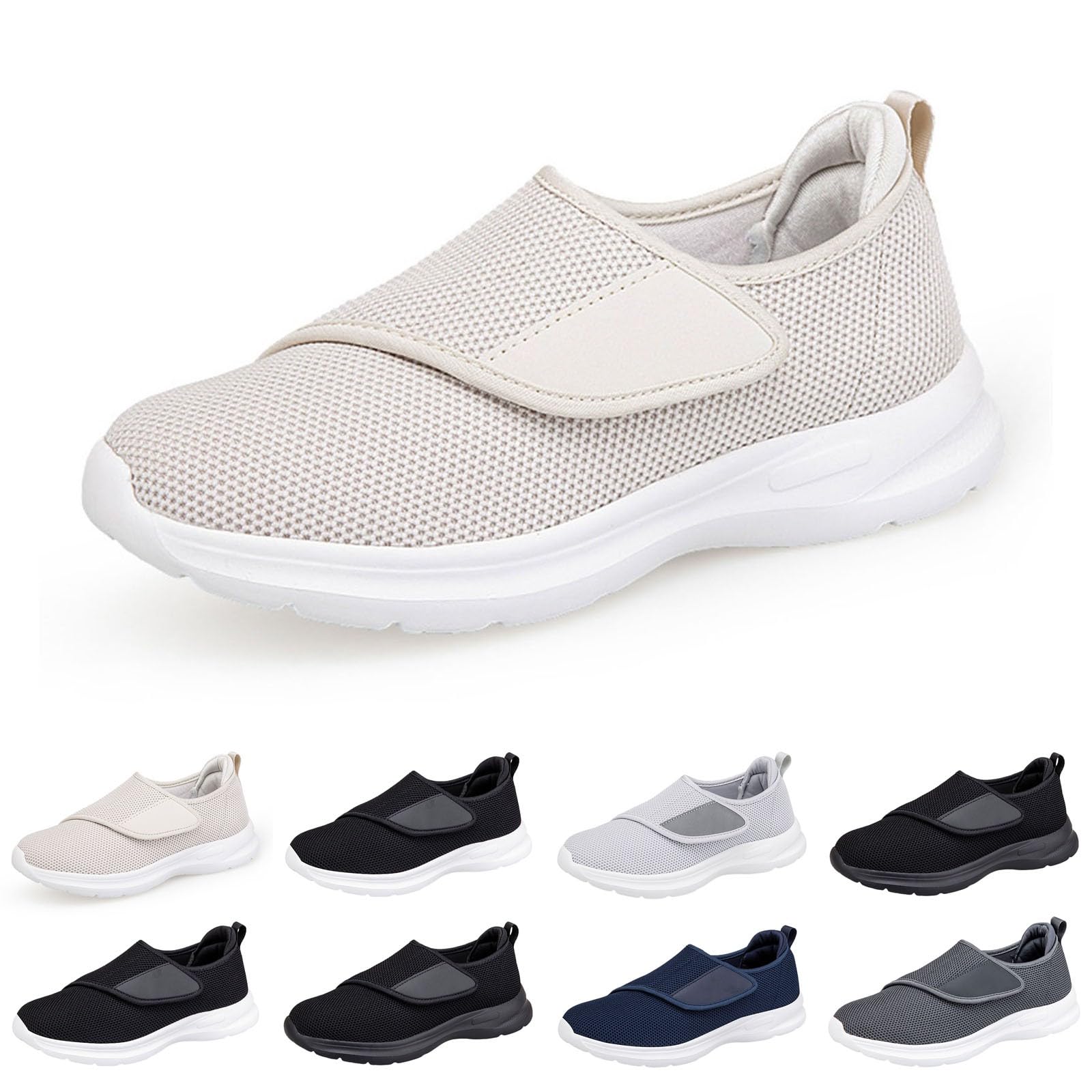 Atmungsaktive Schuhe Herren Breite Joggingschuhe Herren Modische Sportschuhe Leichtgewichts Sneaker Camping Walkingschuhe Casual Turnschuhe Einfarbige Schlupfschuhe