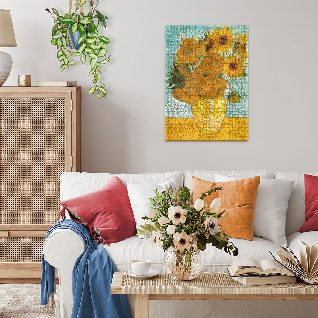 Ravensburger 1000-Piece Jigsaw Puzzle — Van Gogh "Vase Of Flowers" Art Puzzle, 69.8x49.8cm