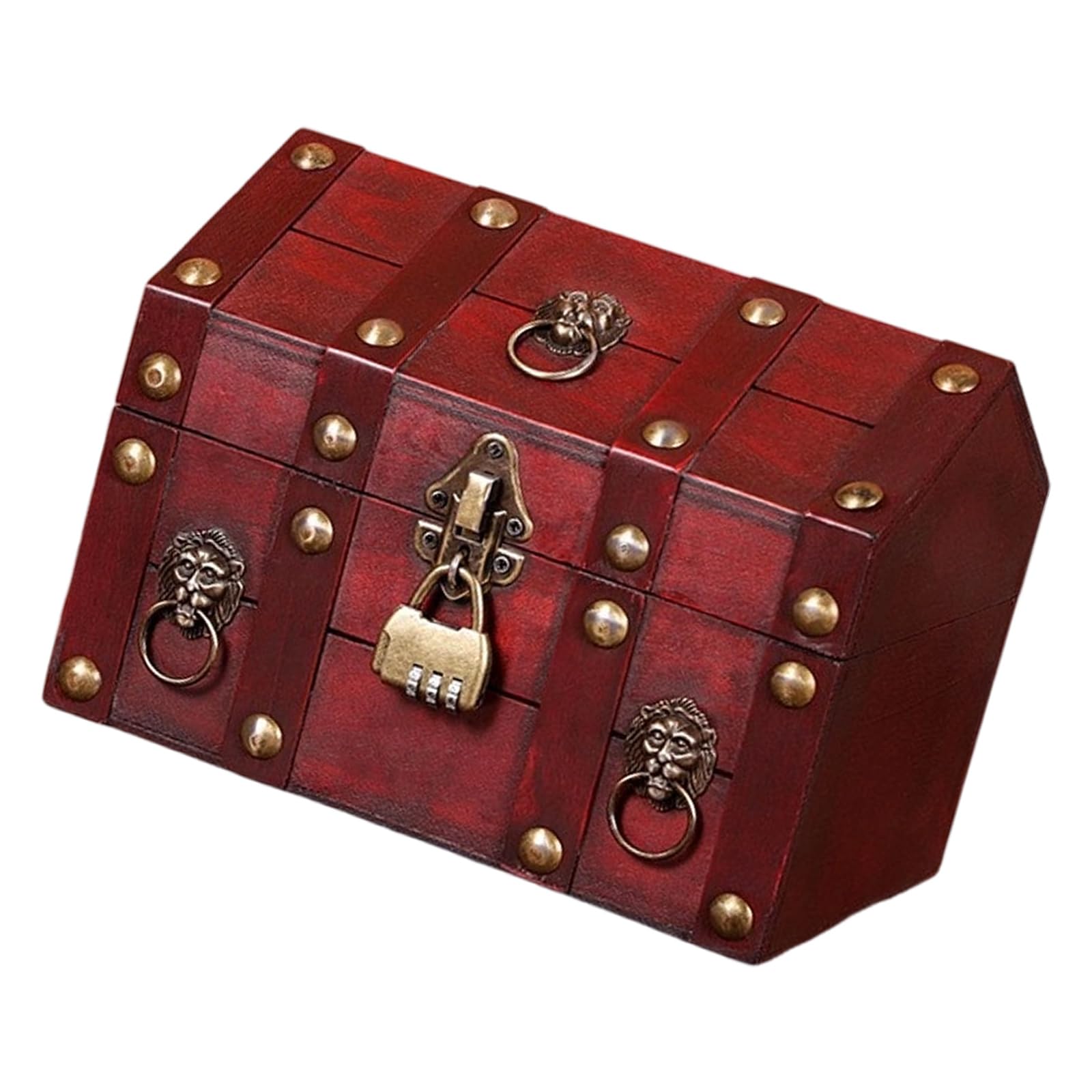 ZBIianxer Spacious Wood Storage Box for Jewelry Watches Featuring Antique Look for Home Decoration Handcraft Wood Case