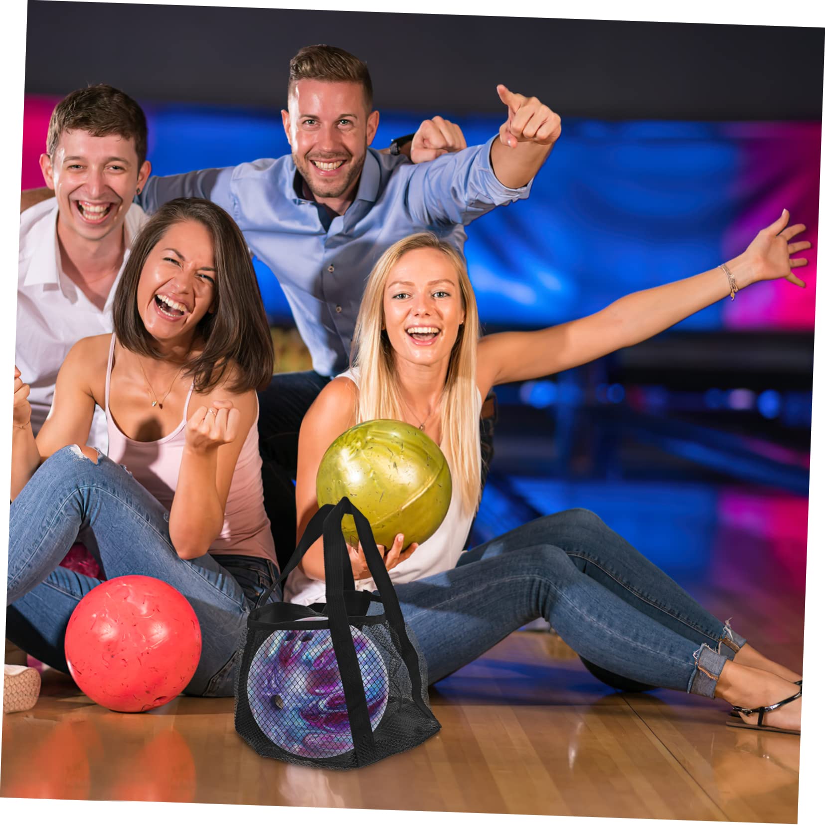 GANAZONO Bowling Bag Portable Sports Pouch for Single Bowling Ball Durable Handheld Carrier for Training and Outdoor Use for Gyms and Recreation Activities