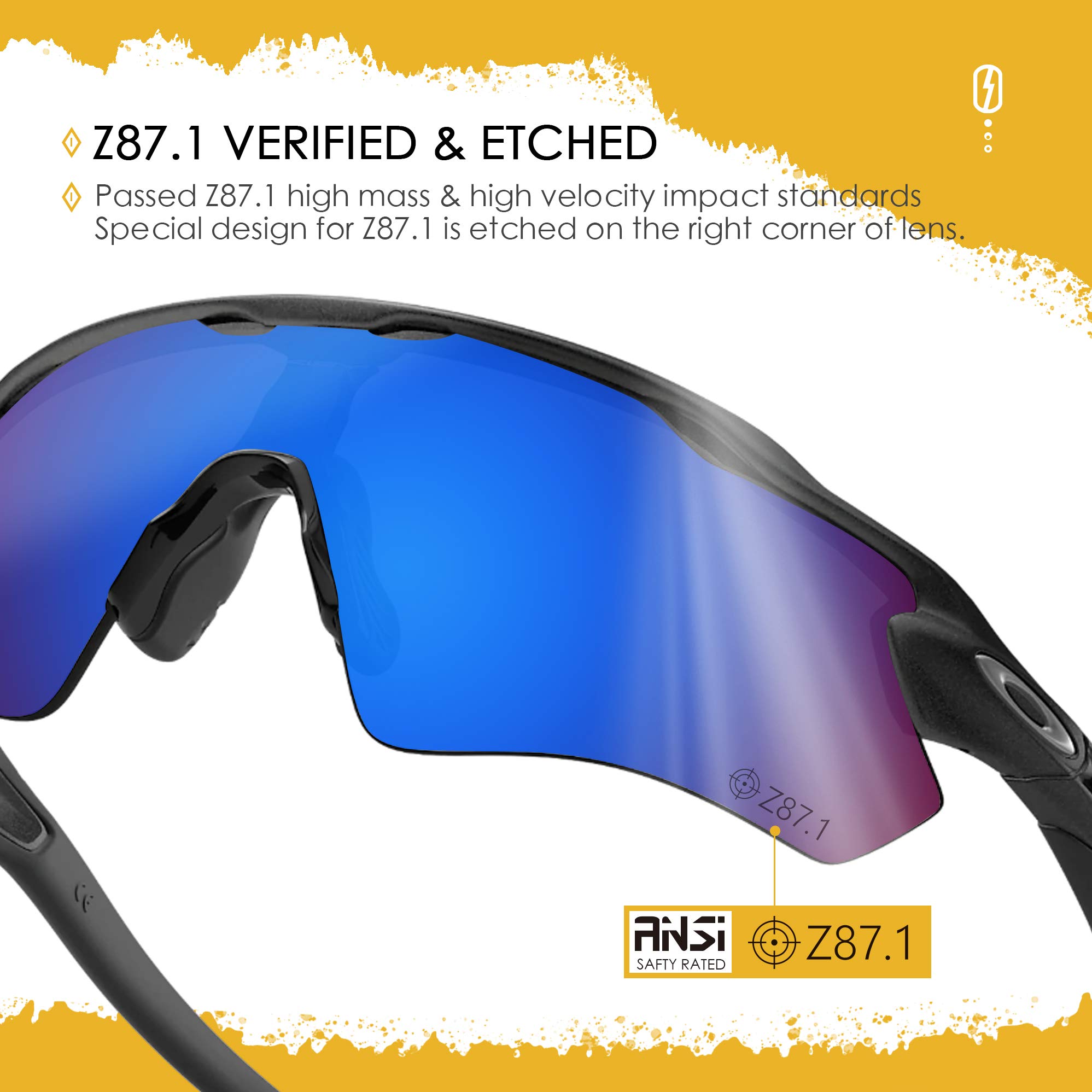 ANSI Z87.1 - Lenti di ricambio compatibili con Oakley Batwolf OO9101