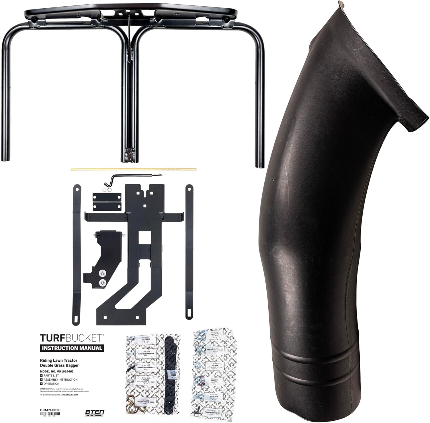 8TEN TURFBUCKET Grass Twin Bagger System for Husqvarna Z142 42-Inch Cut Deck Zero Turn