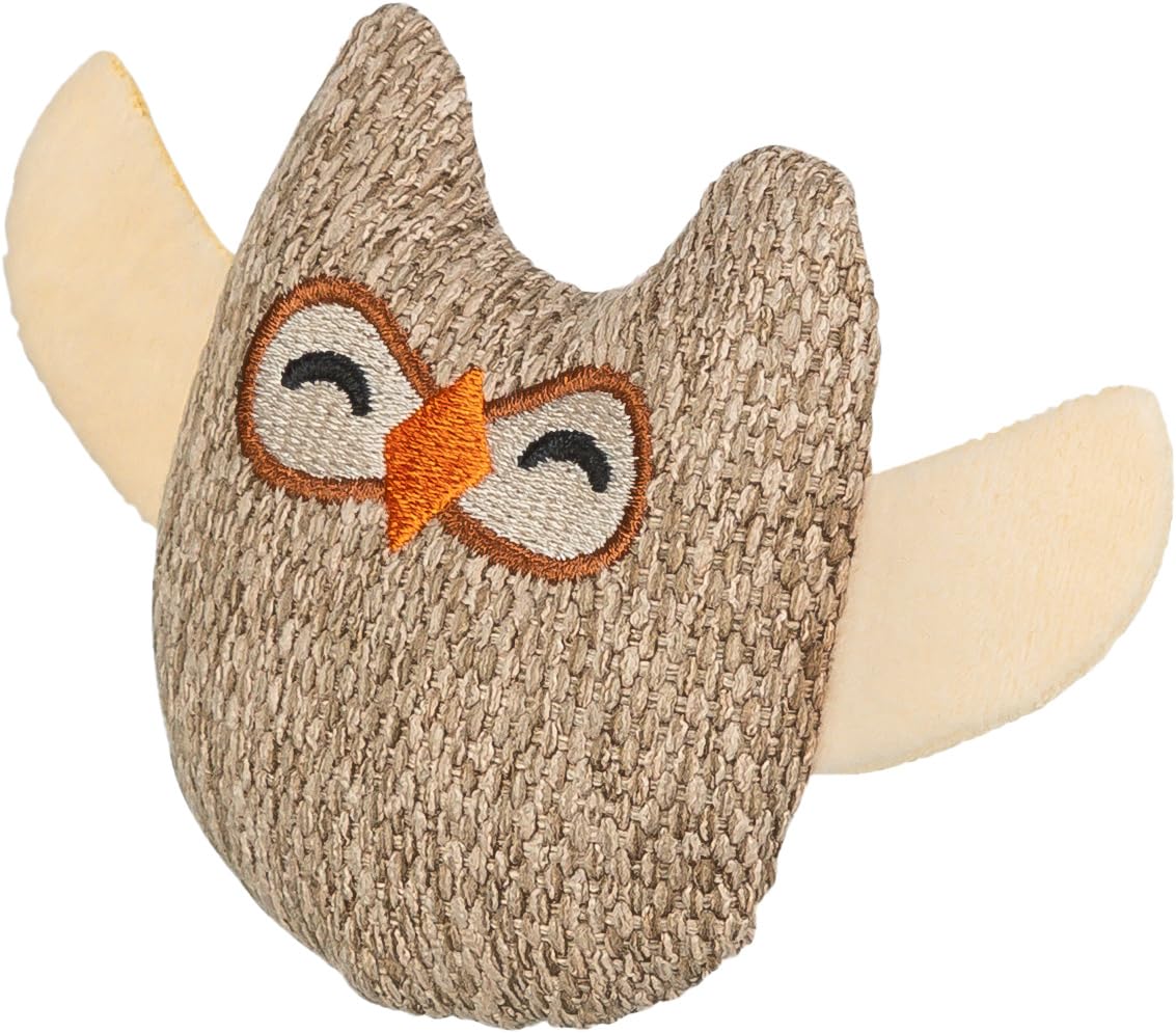 TRIXIE Plush Owl Toy For Cats, 8 Cm, Soft Cat Toy For Shared Play And Fun - 45674