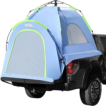 Tecoom Truck Bed Tent, Double Layer Waterproof PU3000mm for 5.5-6.7ft, Portable 2/3 Person Compact Full Size Pickup with Rain Fly for Back of Camping Beach