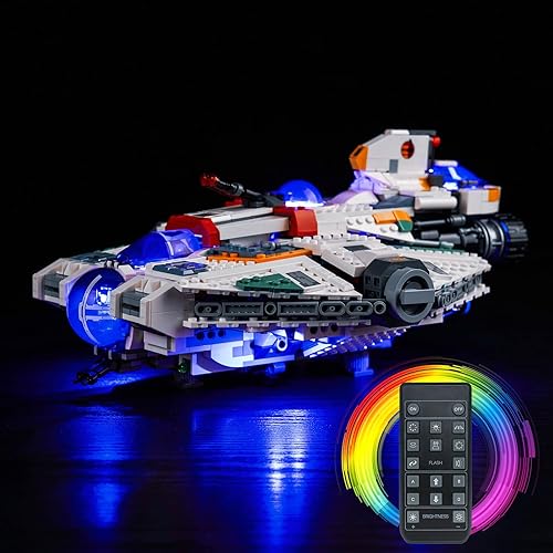 Kit de luz LED mejorado para Lego Star Wars Ahsoka Ghost & Phantom II, compatible con el modelo Lego 75357 para adultos, regalo divertido para los