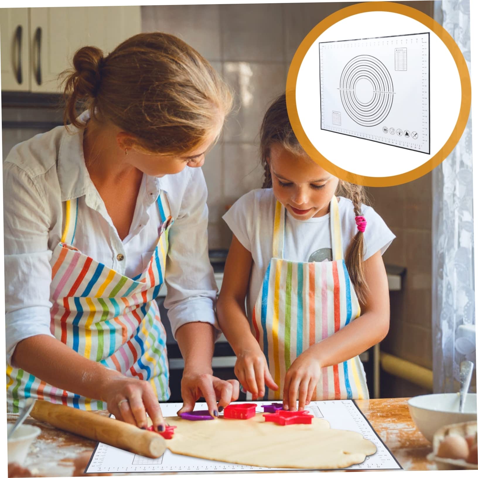 Amosfun 2 Pz Tappetino Da Forno in Silicone Tappetino Per Tappetino Da Forno Per Macaron Tappetino Per Crosta Di Torta Teglia Per Pizza Teglie Per Forno Tortiera Gel Di Silice Black