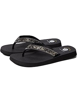 yellow box flip flops wide width