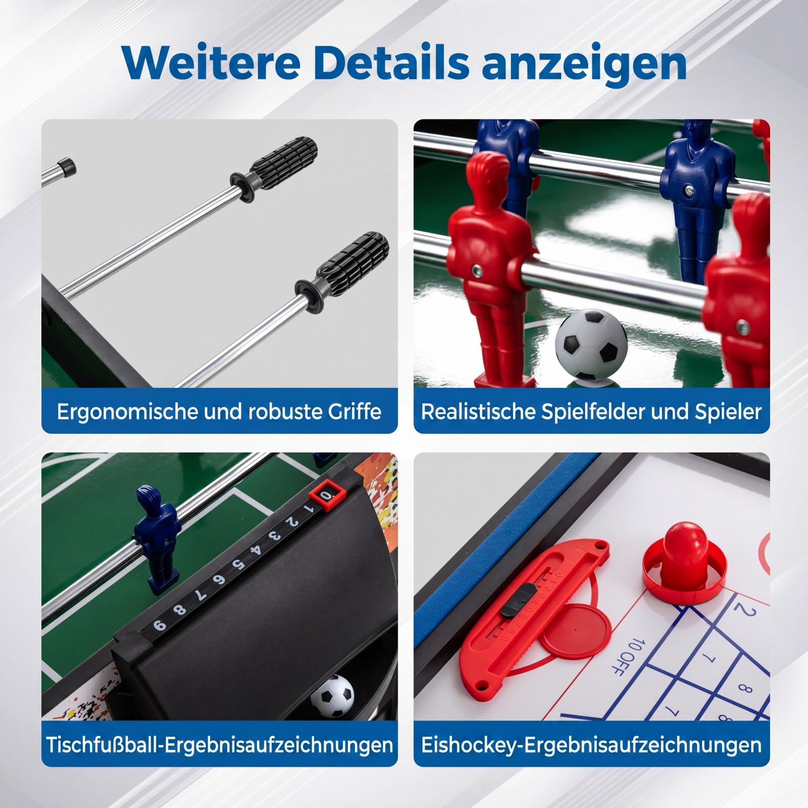 COSTWAY Zestaw stołowy 14 w 1, wielofunkcyjny, z piłkarzykami, hokejem, bilardem, tenisem stołowym, kręgielnim, shuffleboardem, szachami, kobietami i backgammonami, stół kombi dla dzieci i dorosłych