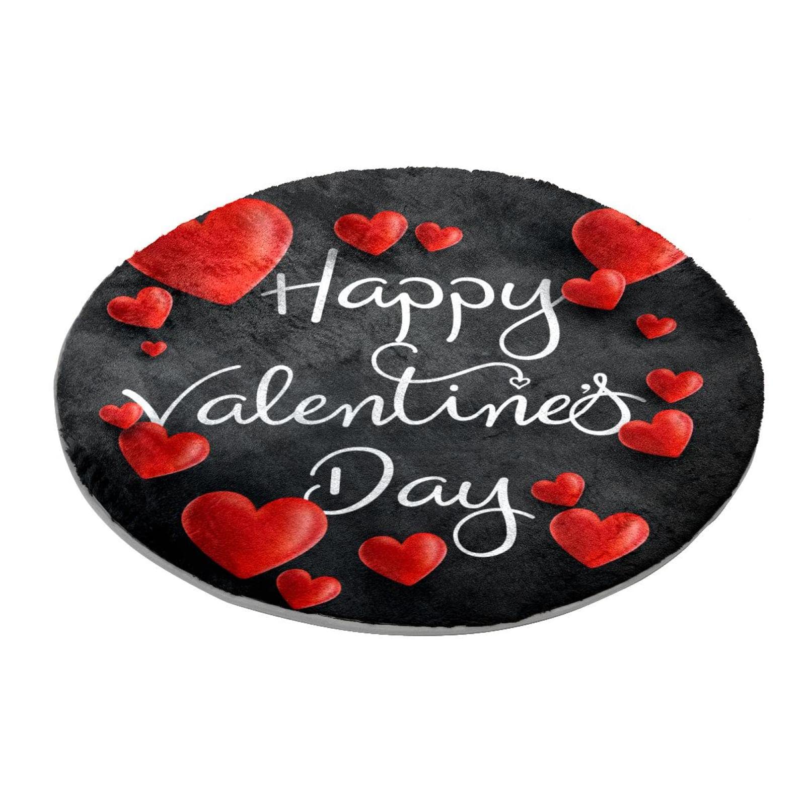 Tapis rond Happy Valentine's Day Love pour embellir votre coin jeu