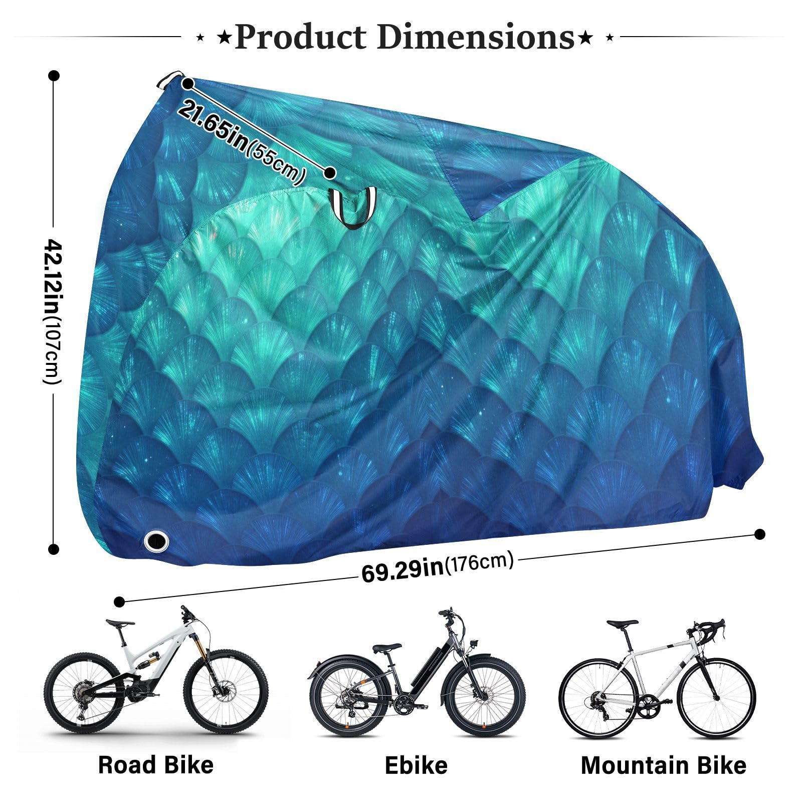 Housse de vélo en polyester imperméable, isolation thermique