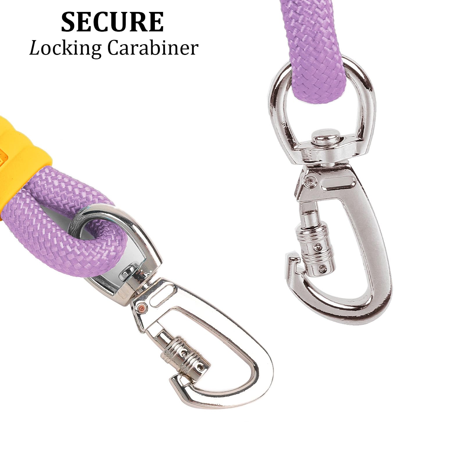 JSXD Correa para perro, correa de entrenamiento resistente de 5 pies, doble asa, cómoda, acolchada, manos libres, correa cruzada ajustable para perros pequeños, medianos y grandes (morado)