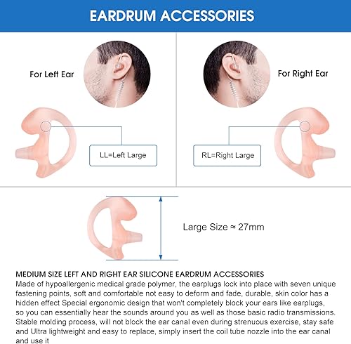 Miniatura 7 de XPR 3500e Auricular para Motorola Radio XPR3500 XPR3000 XPR3300 con micrófono PTT XPR 3300 3500 3300e 3500e Walkie Talkie Auricular Seguridad Tubo