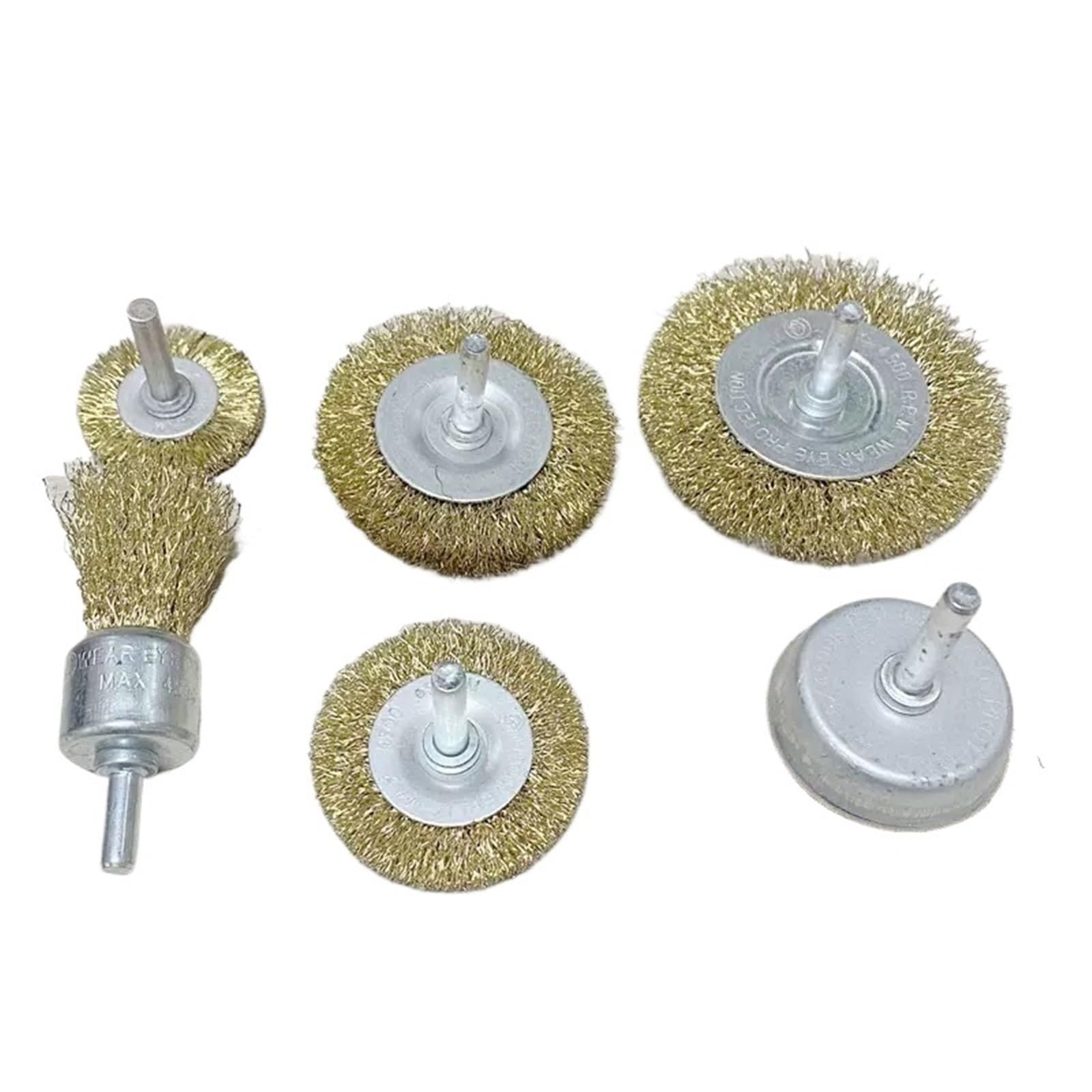 Cepillo De Alambre Cepillo de alambre, vástago broca, herramientas rotativas acero al carbono chapadas en latón, eliminación óxido Metal, pulido y limpieza Para Taladro