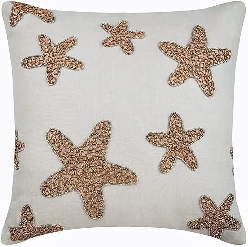 The HomeCentric Juego de 2 fundas de cojín para sofá, fundas de almohada, 18 x 18 pulgadas (17.7 x 17.7 in), color blanco, fundas de almohada de