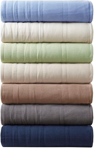 Miniatura 6 de Beautyrest Manta eléctrica de microforro polar ultrasuave con textura acanalada, acogedora y cómoda para clima frío, calentamiento rápido, apagado