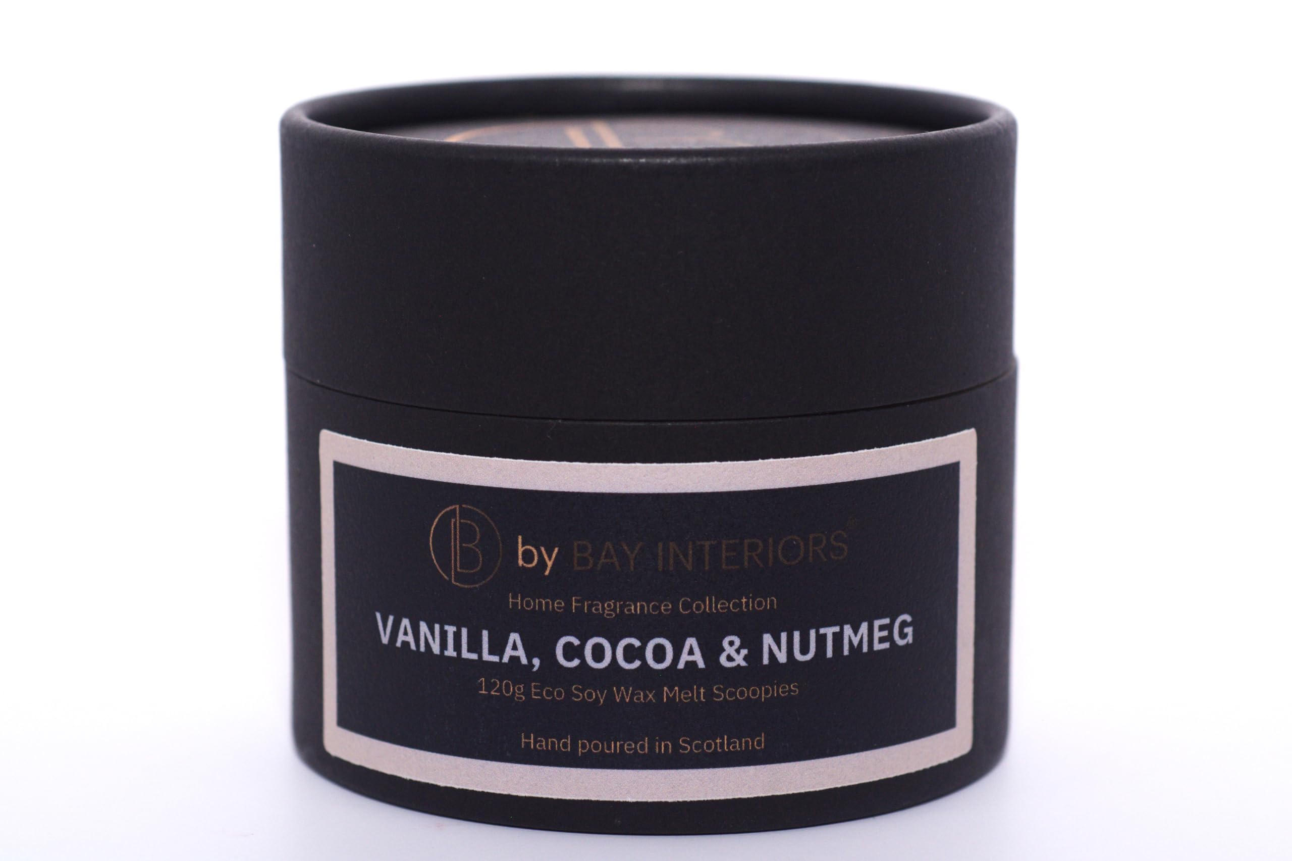 By Bay Interiors Grey Scoopies Eco Soy Wax Scoopable Melts Highly Scented Vegan No Plastic 120G (Vanilla, Cocoa & Nutmeg)