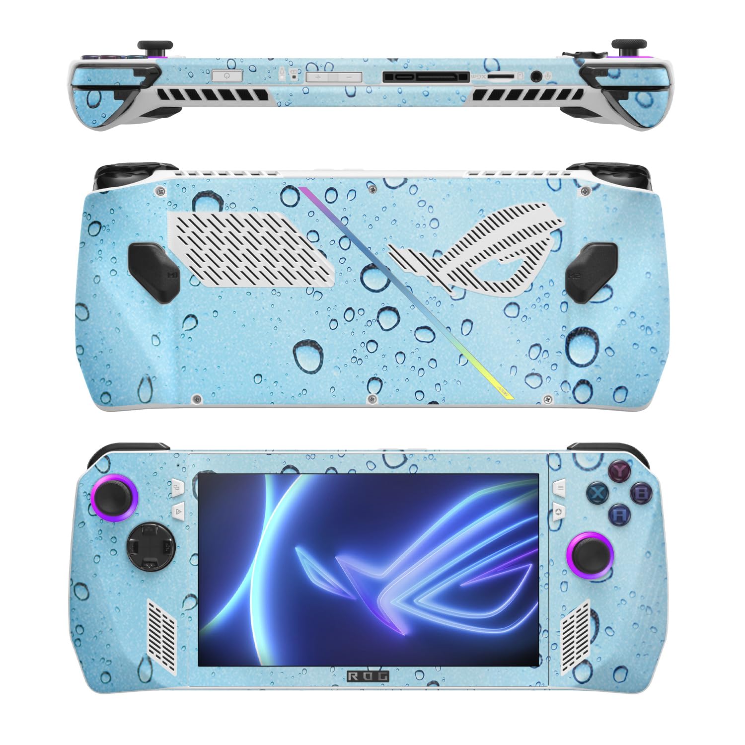 MightySkins Glossy Glitter Skin Compatible with Asus ROG Ally - Rainy Day | Protective, Durable High-Gloss Glitter Finish | Easy to Apply, Remove, and Change Styles