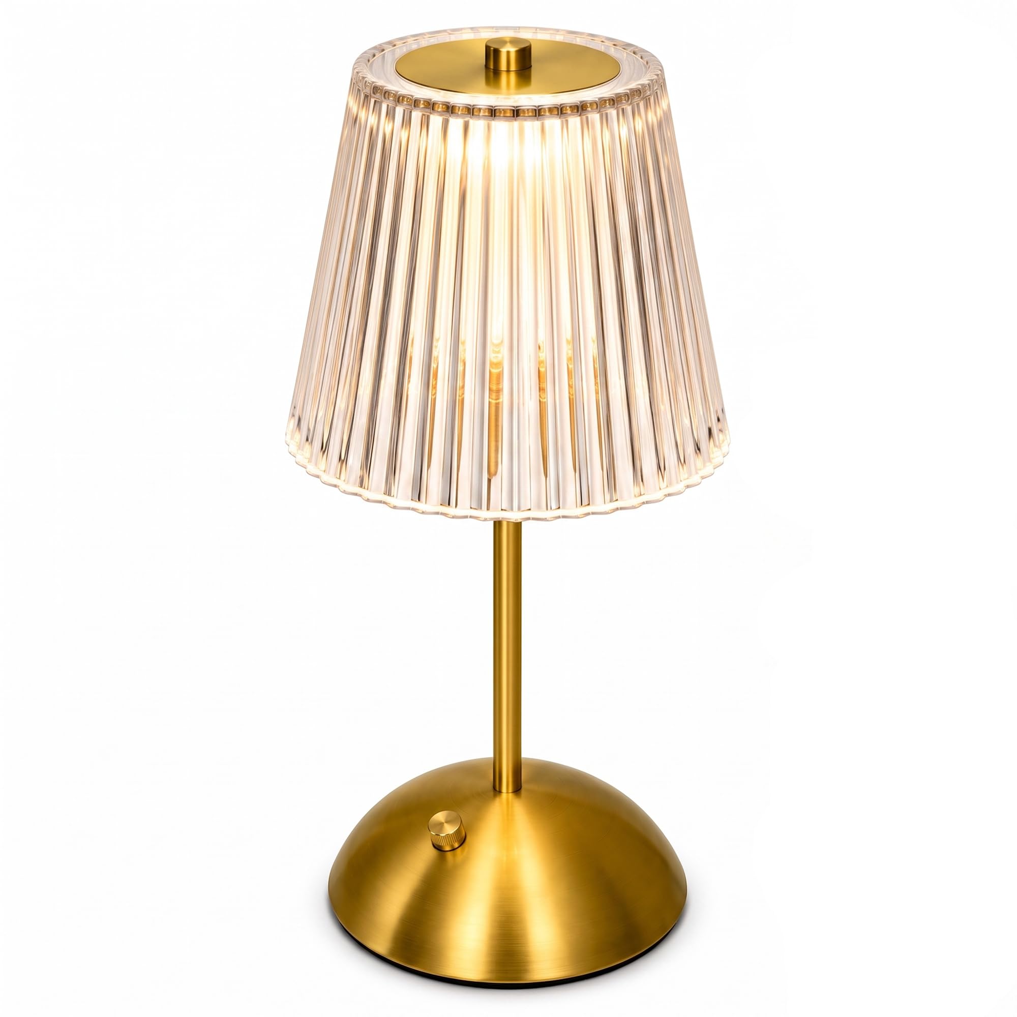 Cordless LED Table Lamp with Touch Control | 3-Level Dimmable Light | Crystal Acrylic | Portable USB Charging Metal Bedside Desk Lamp for Bedroom, Living Room, Office & Home Decor (Golden)-image-45