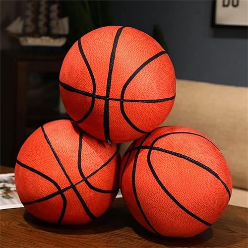 Miniatura 3 de Almohada de baloncesto de felpa suave, redonda, deportiva, almohada decorativa para baloncesto, sala de estar, dormitorio, decoración para niños y
