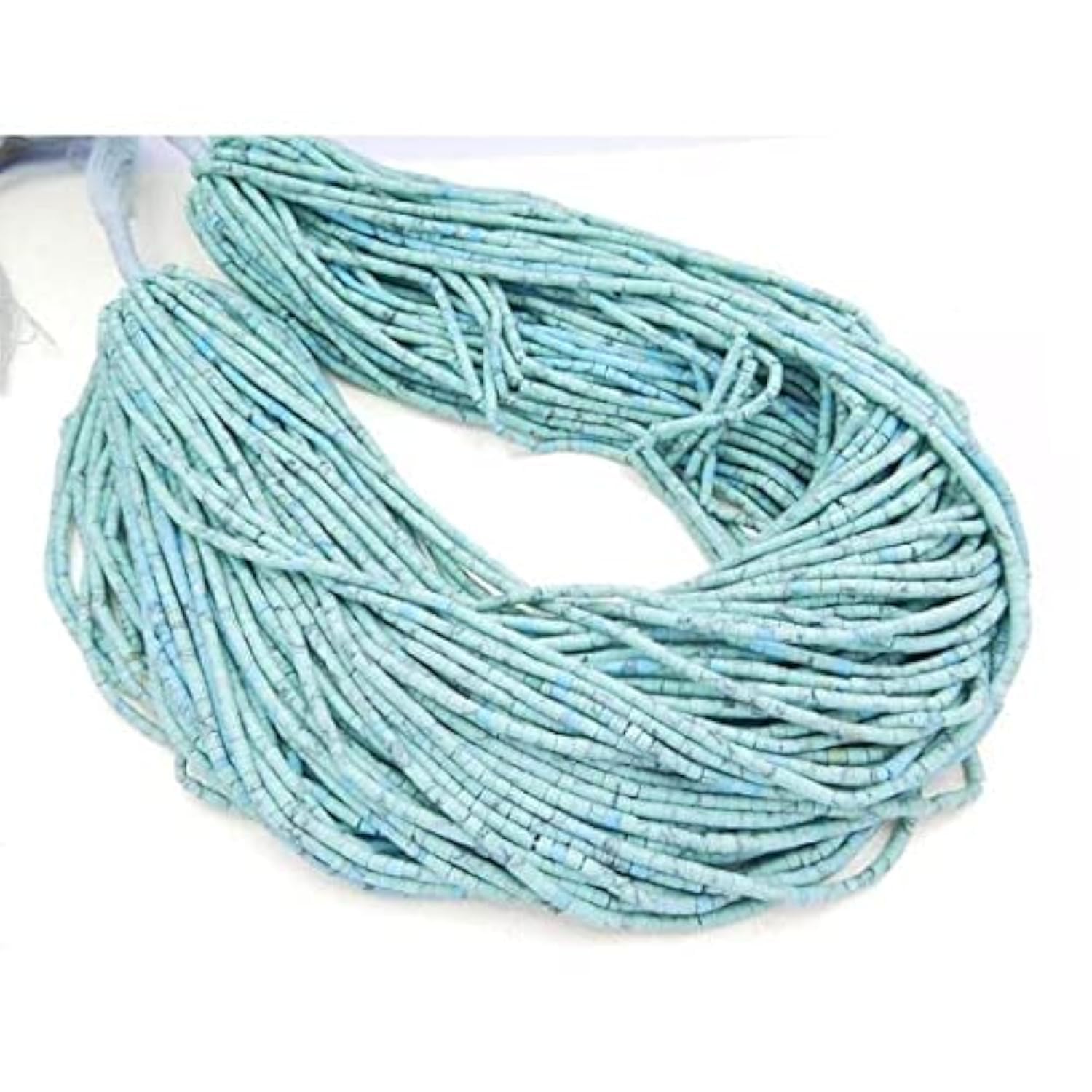 Turquoise d'Afghanistan LKBEADS en perles tubes lisses pour créer vos bijoux d'été bohèmes