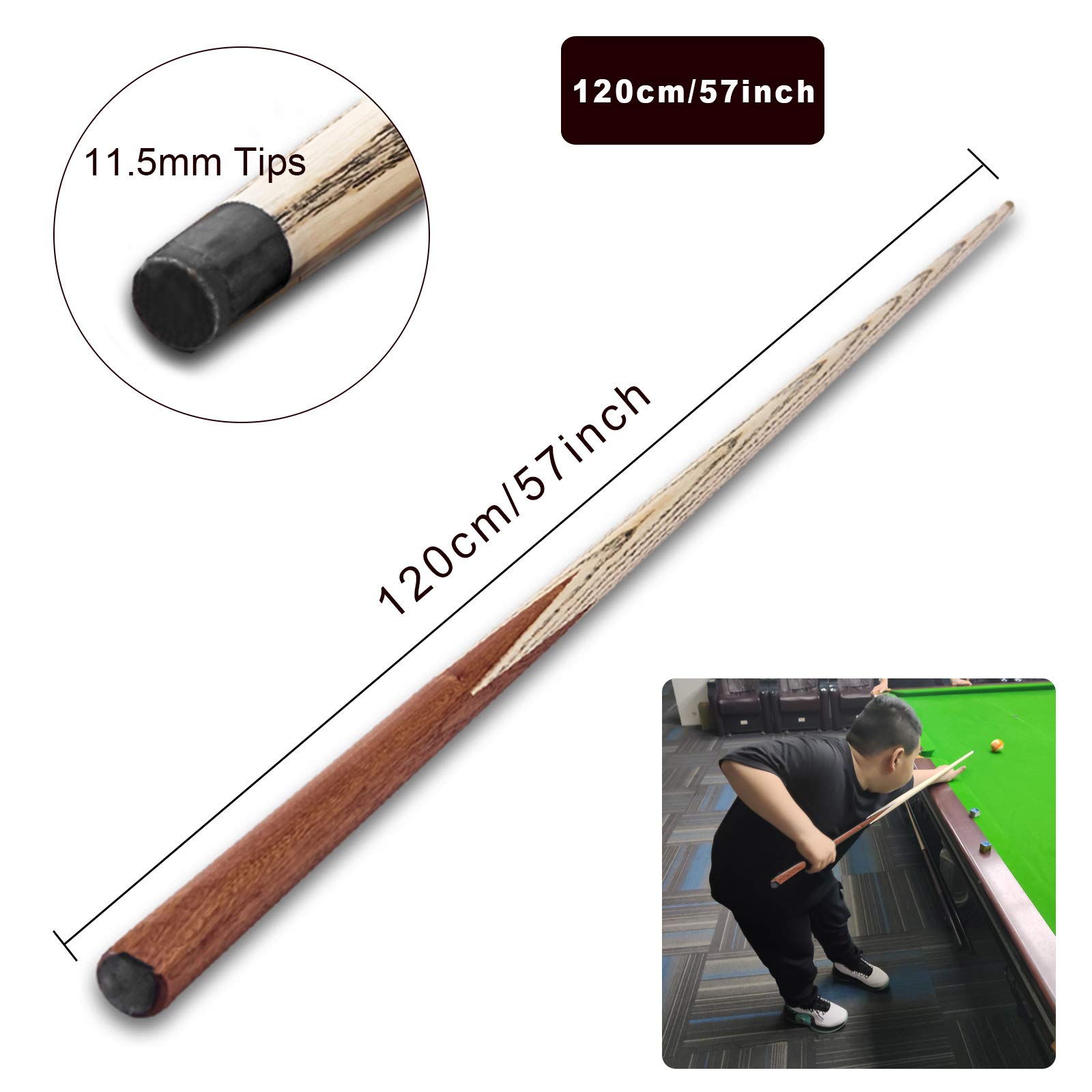 Fonowx Kinder Billard Queue - Verstellbarer Pool Stick Aus Holz Für Kinder & Jugendliche