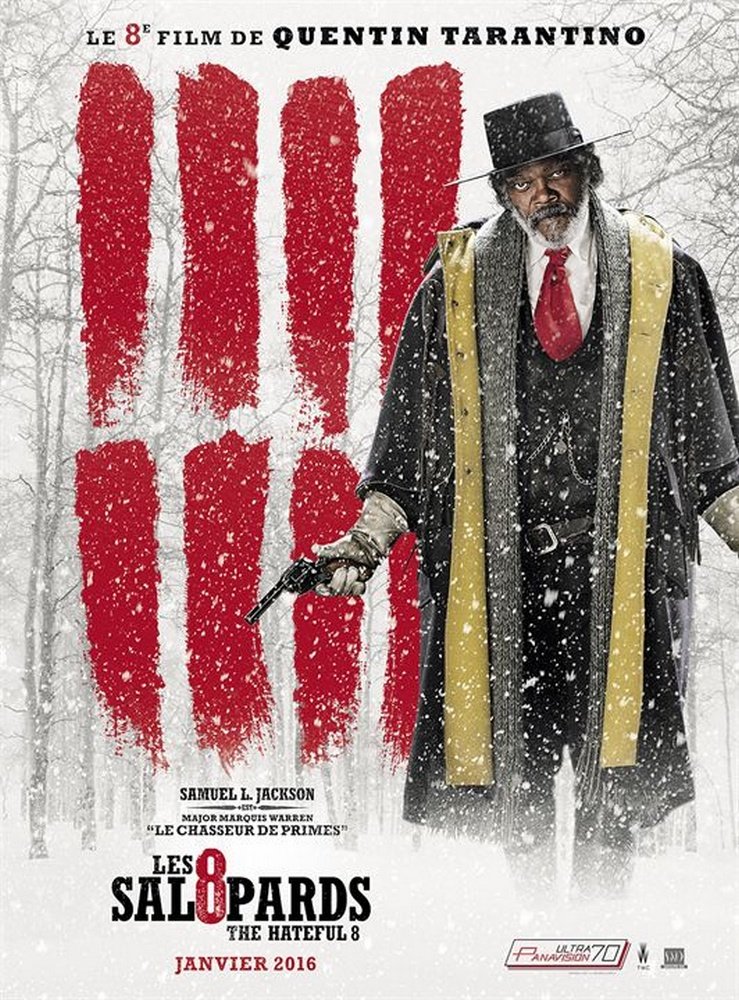 Les 8 SALOPARDS - Poster cinema originale (formato 160 x 120 cm piegato) Quentin Tarantino Preventive D