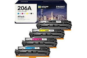 4 Pack 206A Toner Cartridges with Chip W2113A For Hp Color Laserjet...