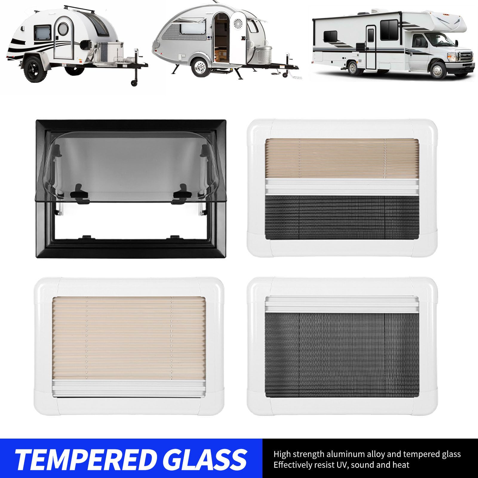 【新品】カーウィンドウ RV用 730×430mm 開閉式 換気に最適 Amazon | RV 換気窓 20 X 12インチ プッシュアウト RV ウィンドウ保護