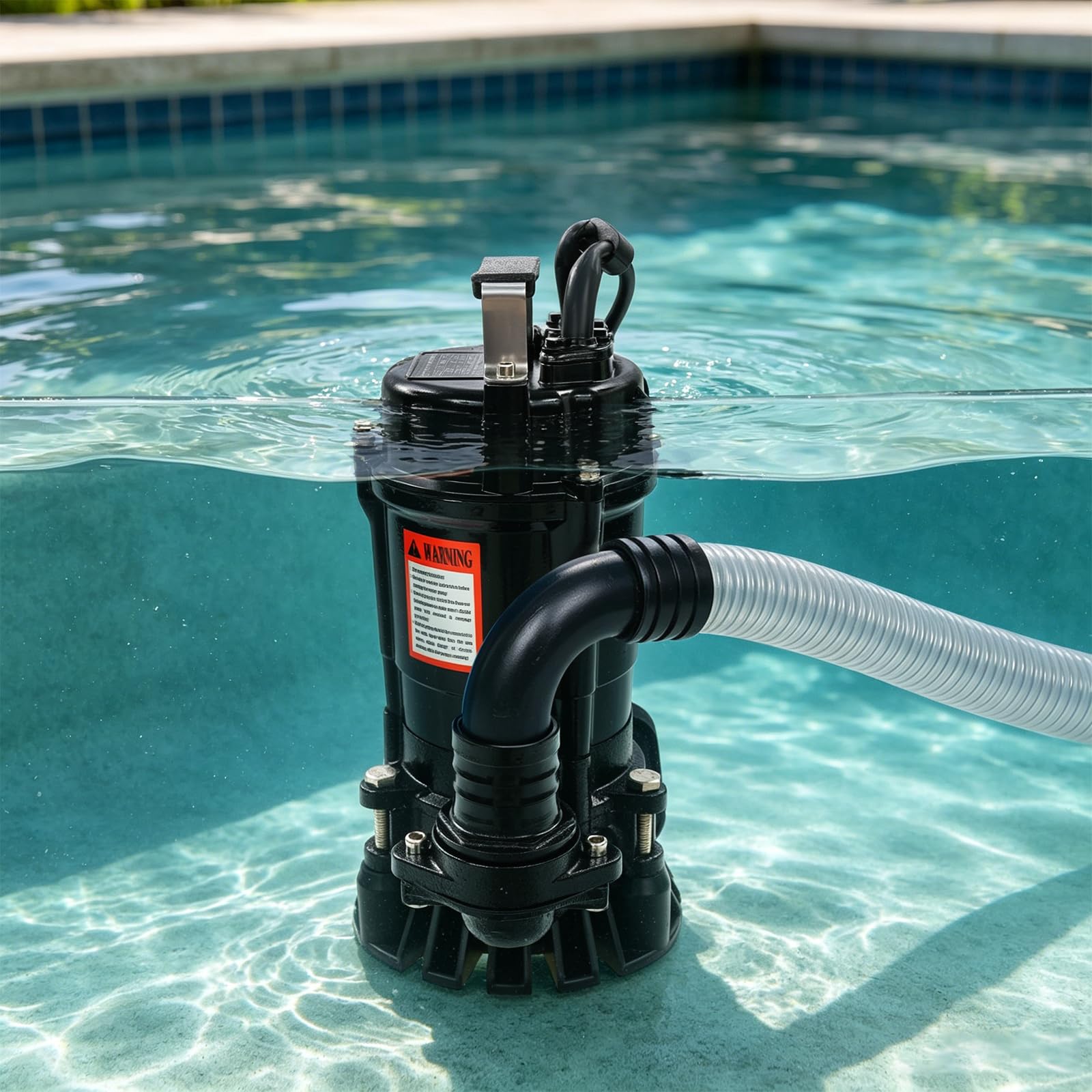Schmutzwasser Tauchpumpe 750W 19m³/H 18m Förderhöhe IP68 Mit Wärmeschutz Für Abwasser Keller Garten Schwarz