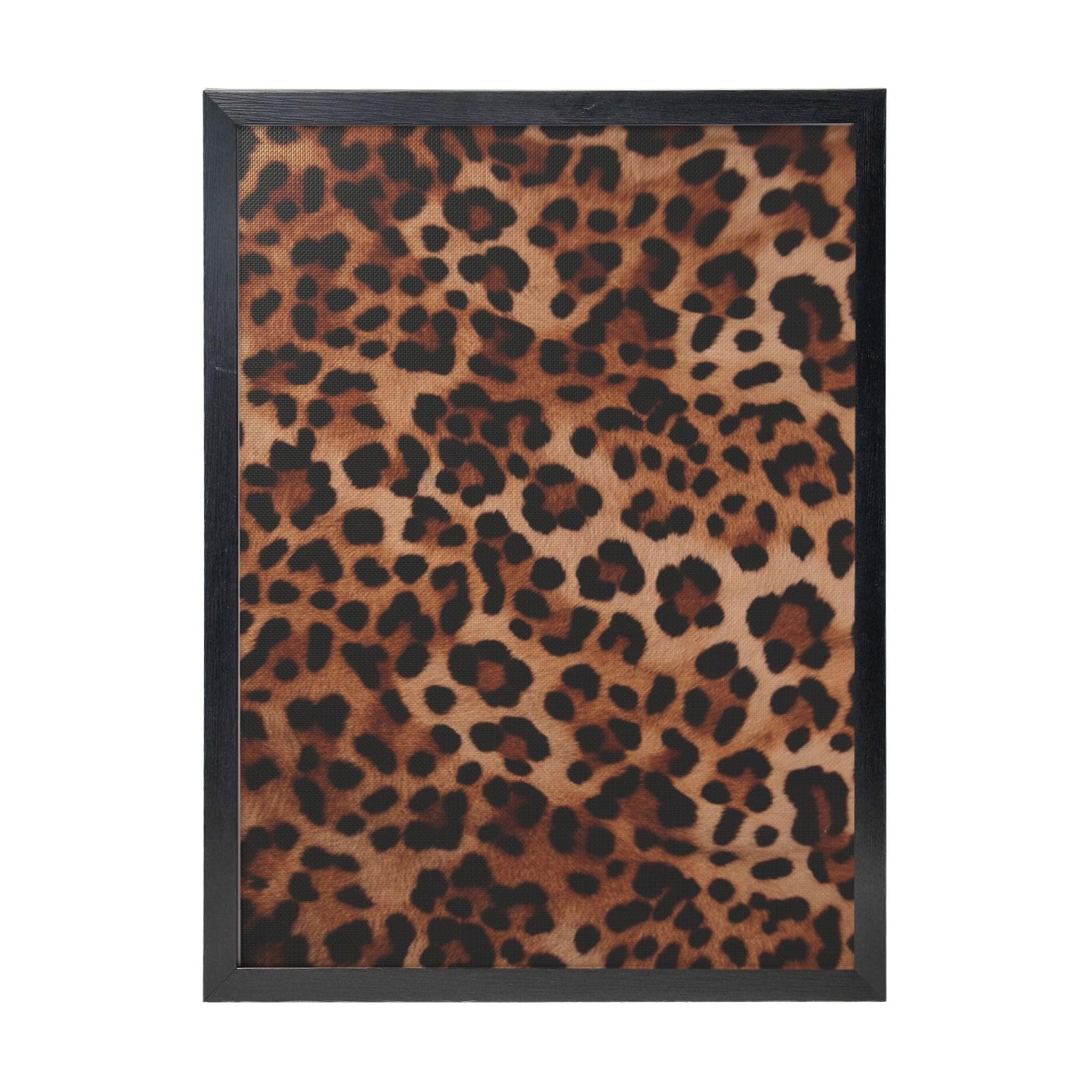 Framed Wall Art - Decorative Canvas Painting Leopard Print Pictures Poster Aesthetic Modern Prints Artwork for Bedroom Office Wall Decor Ready To Hang 12x16 in