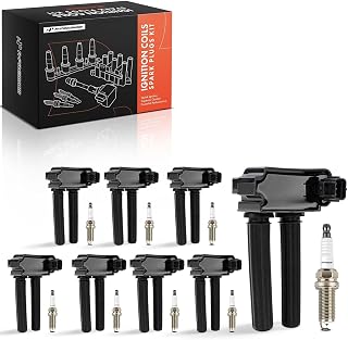 A-Premium Set of 8 Ignition Coil Pack and Iridium Spark Plugs