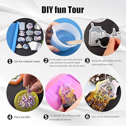 Miniatura 5 de Molde transparente de silicona para manualidades en resina