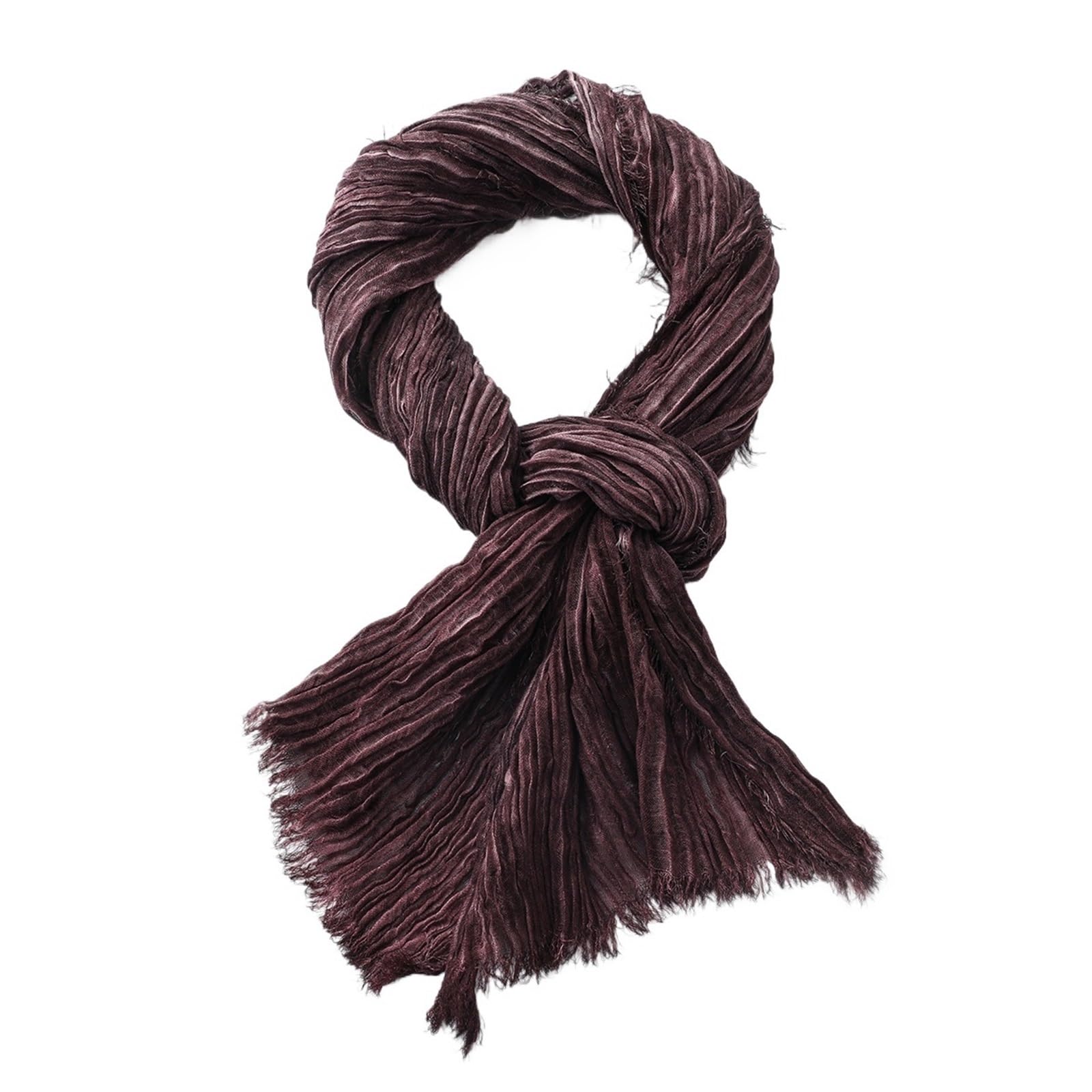 IRGVJIFR Cotton Linen Scarf Cotton Linen Scarf Crinkle For Men Women Soft Warm Pashmina Short Tassel Scarves Male Accessories Shawls(Color 01)