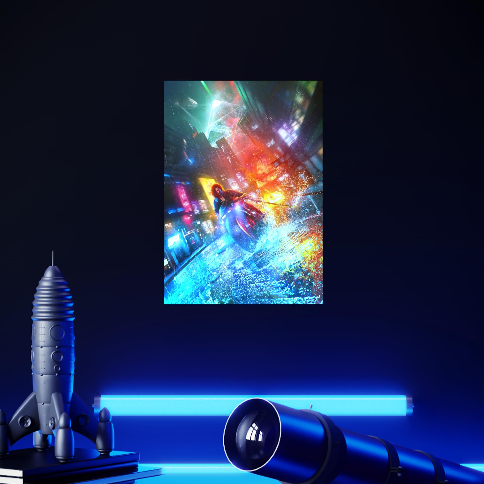 Amazon.co.jp: Displate Cyberpunk メタルポスター サイバーパンク