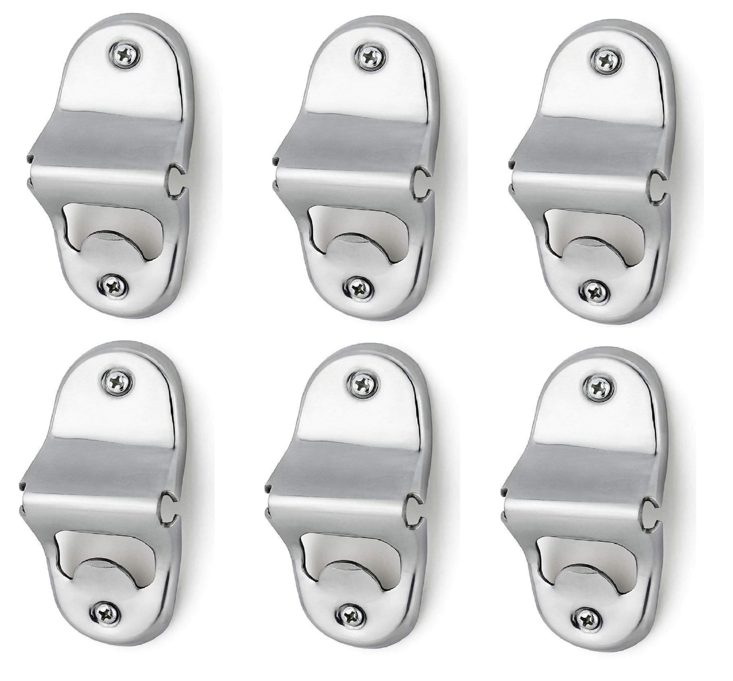 Dynore Stainless Steel Heavy Duty Wall Mounted Bottle Opener for Home, Indooor Outdoor Opener- Set of 6-image-29