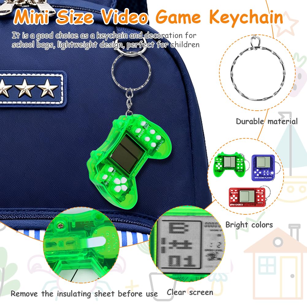 Vicloon 12 Pezzi Portachiavi con Gioco di Mattoni, Bomboniere per Feste di Videogiochi, Articoli per Feste di Compleanno per Ragazzi, Premio Lucky Dip per Ragazzi e Ragazze(12PCS)