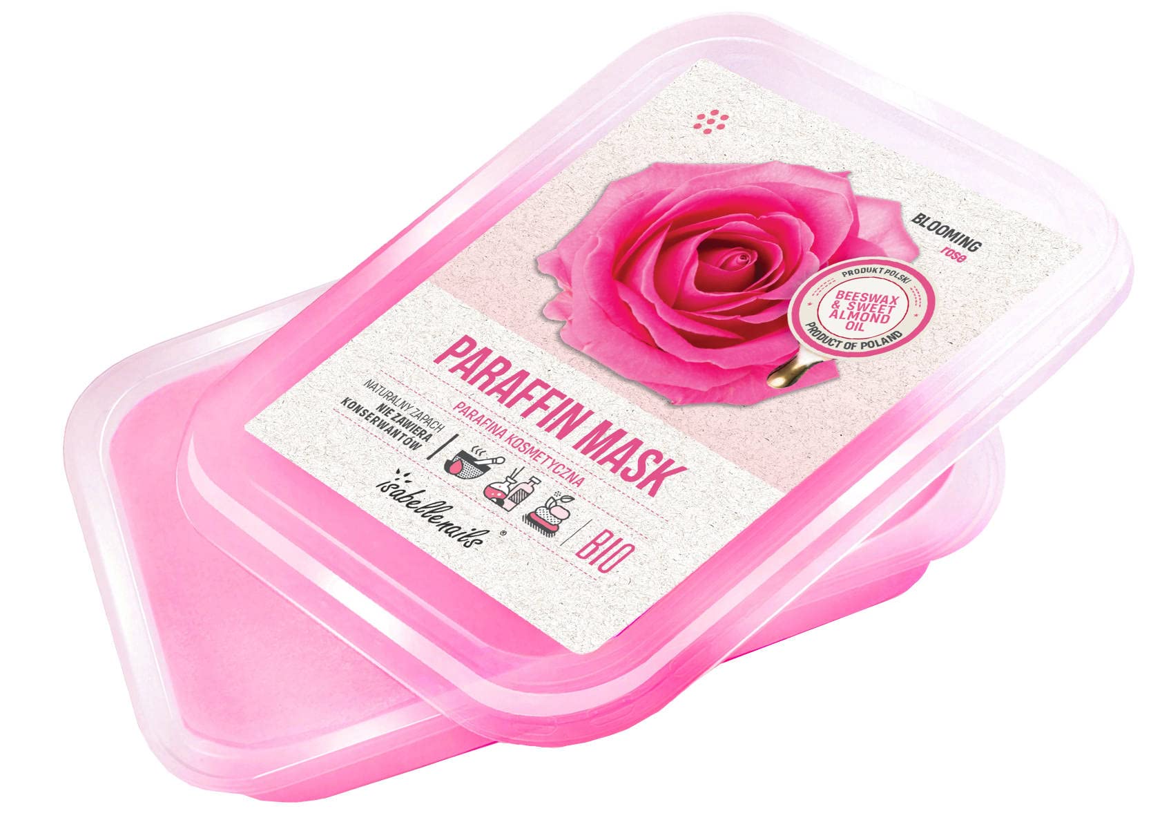 4 x 500 ml wosku parafinowego do kąpieli parafinowej do rąk i stóp, róża